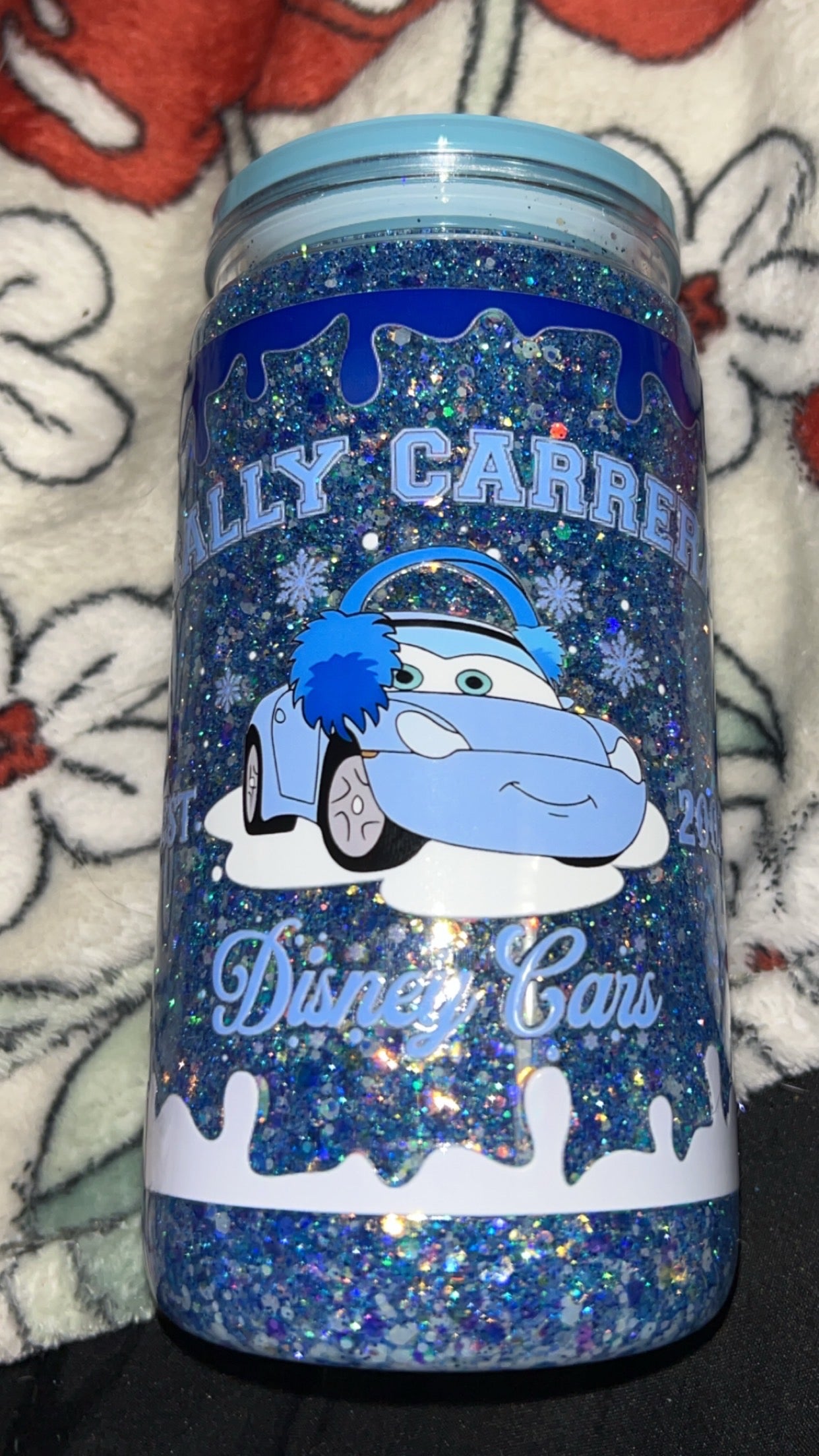 handmade Sally Carrera disney car movie tumbler 🏎️💨