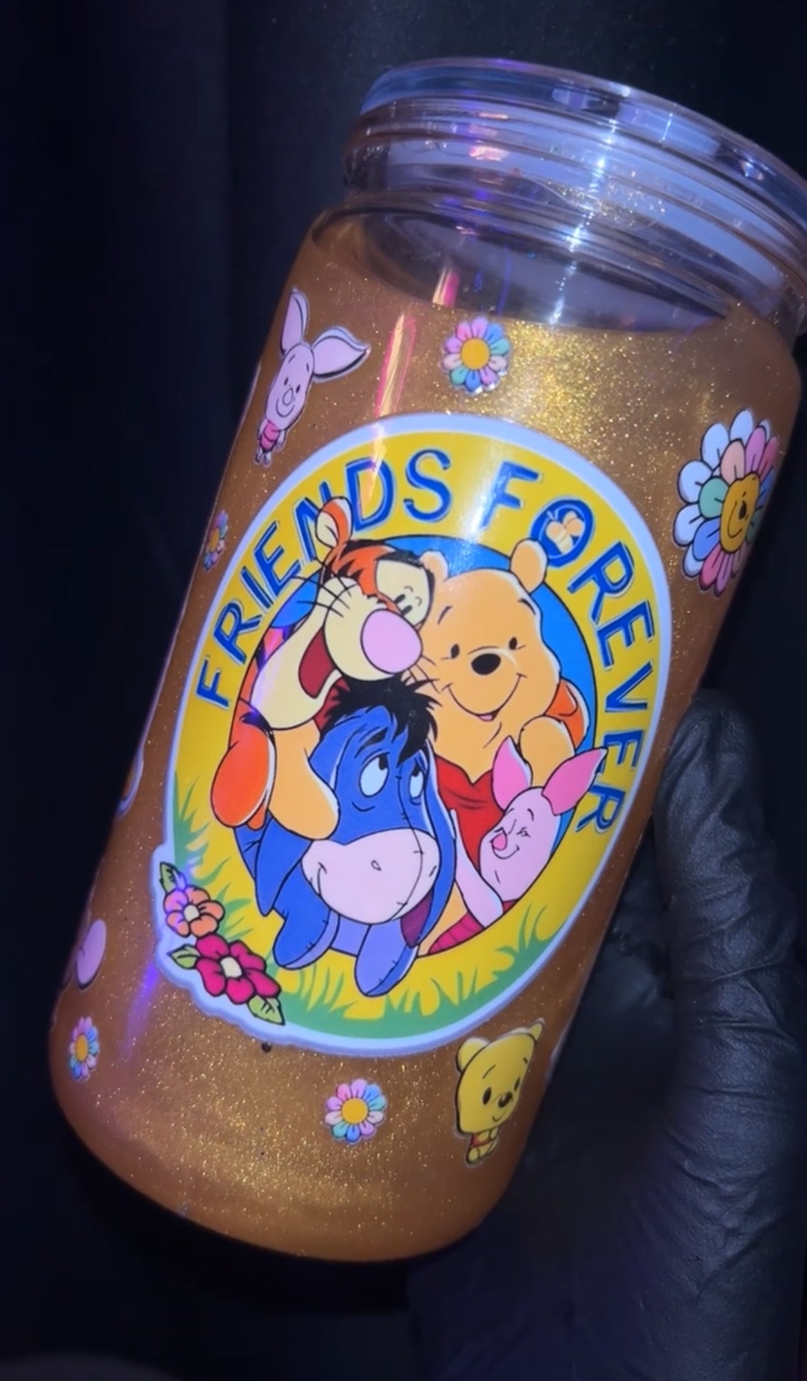 handmade Winnie the pooh tumbler 😻