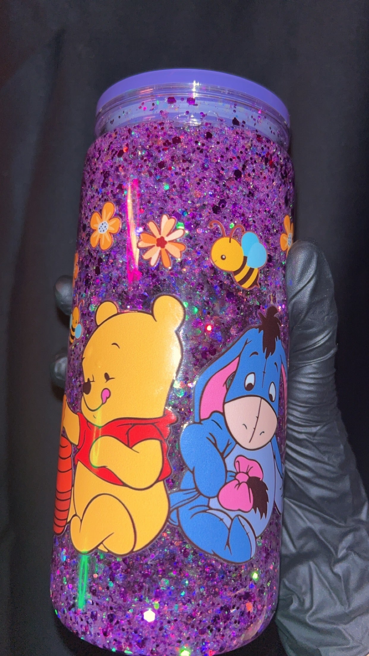 handmade Winnie the pooh and friends tumbler 🌙