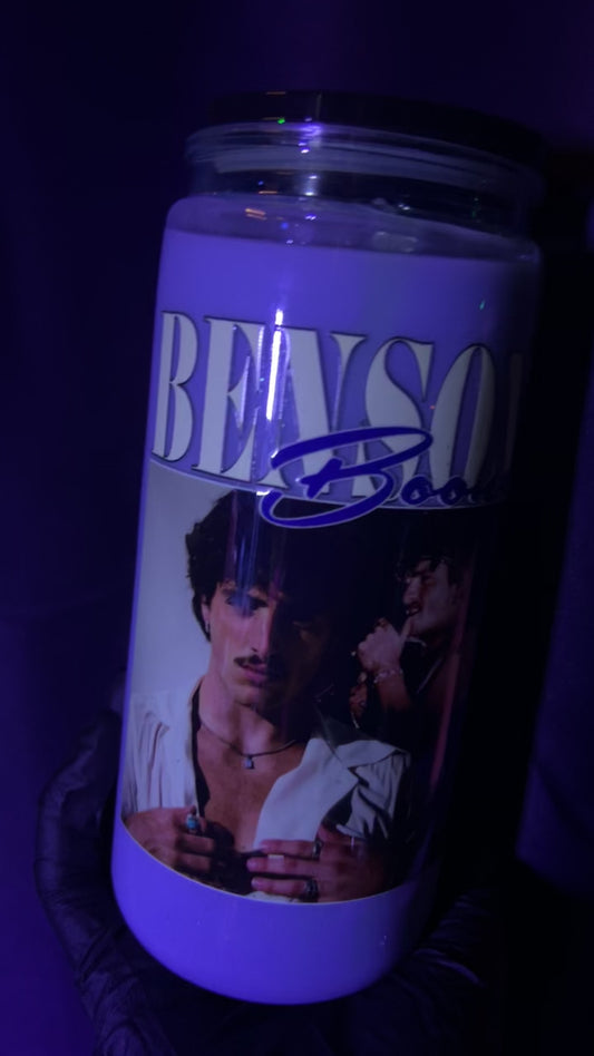 handmade light blue Benson Boone tumbler 😍