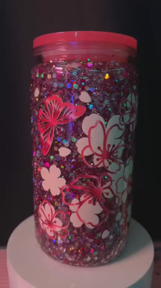 handmade cherry blossom “mama” tumbler 🌸